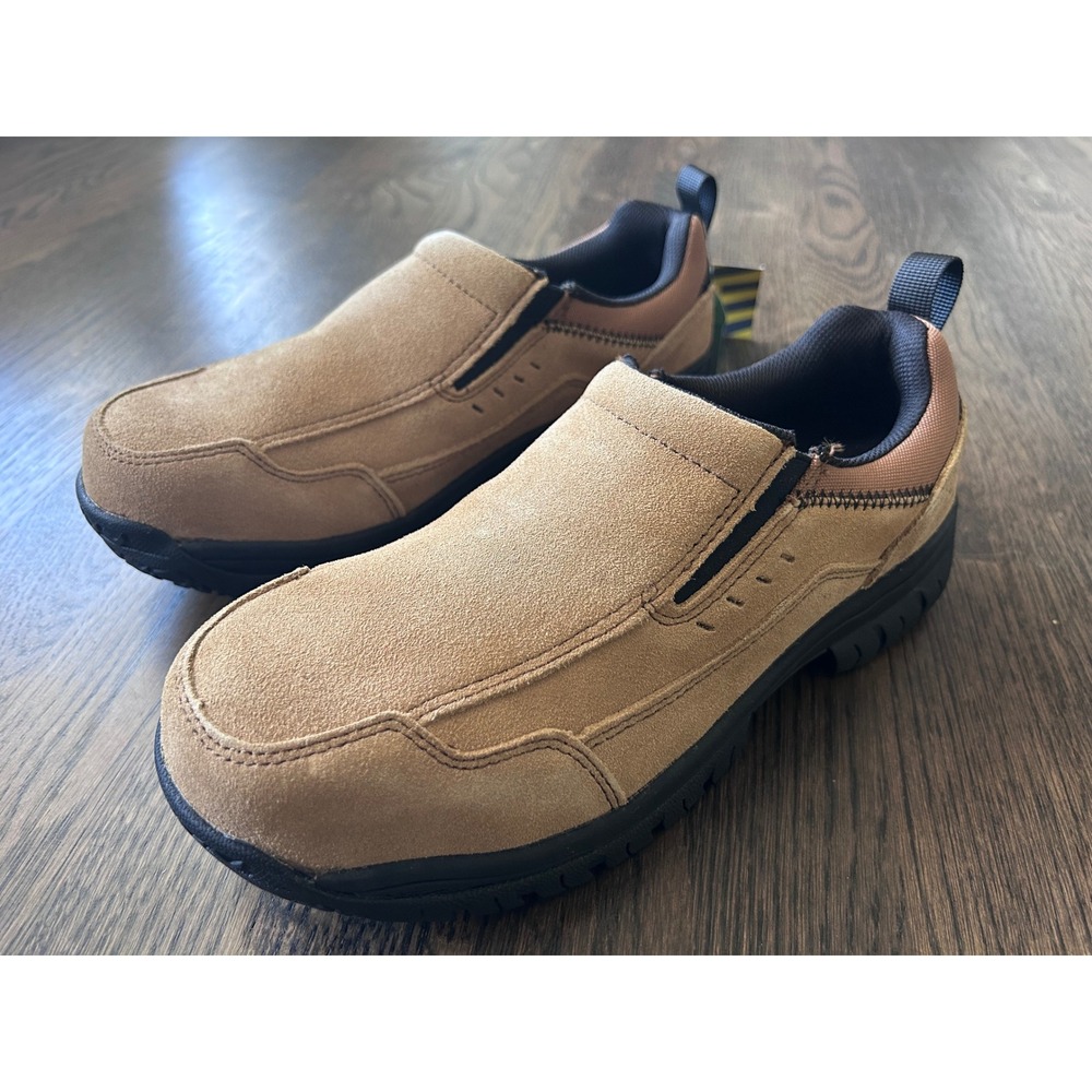 Brazos Summit ST Mens Steel Toe Slip On Work Shoes Tan Suede Size 7.5 170843